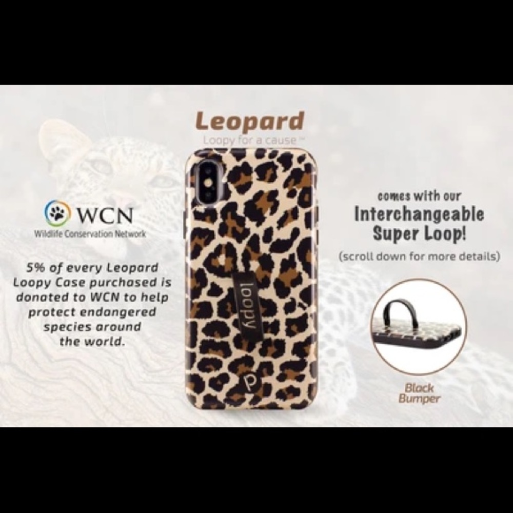 Loopy iPhone X leopard phone case